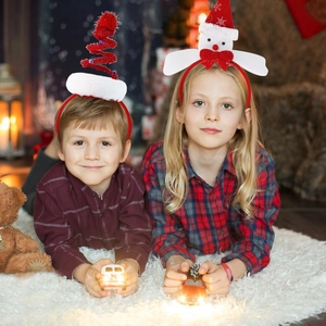 Christmas tree spring headbands and snowman hair accessories for festive holiday parties