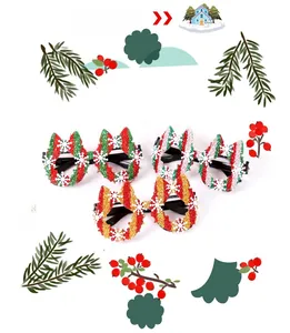 Glittery Christmas party glasses with reindeer antlers and snowflake details for adults