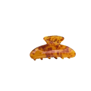 Classic tortoiseshell large acetate hair claw clip with glossy finish for women