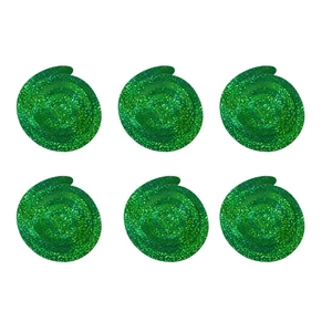 Set of 6 green glitter hanging swirls for Christmas party and birthday decorations