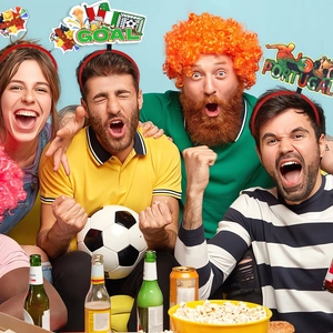 Fußball-Fans Haarreifen für die WM 2026 Partys mit Flaggen und GOAL-Schriftzug