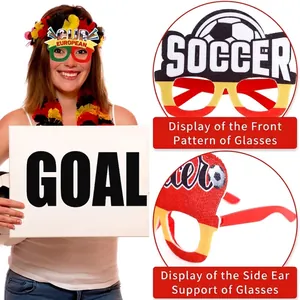 Lunettes de fête de football pour la Coupe du Monde avec texte European Cup