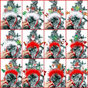 Lot de serre-têtes de Noël avec renne bonhomme de neige et motifs festifs scintillants