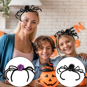 Halloween Spider Hair Clip Spooky 3D Plush Spider Hairpin For Party Costume Decoration Prop For Adults Kids Hair Accessory