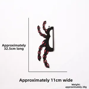 Detailed dimensions of Halloween spider hanging decoration measuring 32.5x11cm and 28g