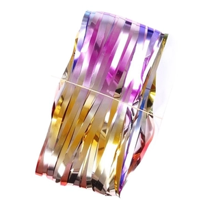 Iridescent 1x2m colorful fringe curtain backdrop for wedding party wall decoration