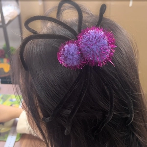 Spooky purple spider hair clip for Halloween party costumes and photo props