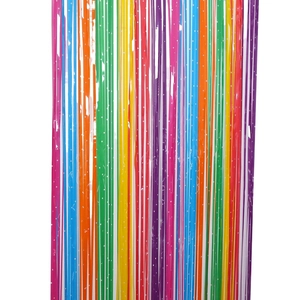 Rainbow star fringe curtain background for birthday parties and festive celebrations
