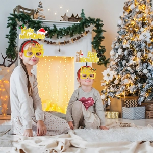 Spanish Christmas headband and glasses set with Feliz Navidad glitter lettering for parties