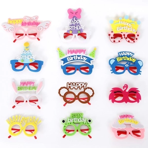 Cartoon Animal Funny Birthday Party Decoration Glasses Happy Birthday Letter Eyewear Photo Props For Kids Adults Costume Party