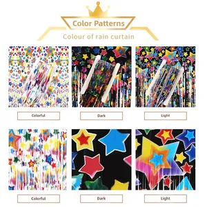 Comparaison détaillée de rideaux à franges étoiles en options sombres et lumineuses