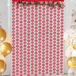 Disco Ball Pattern Foil Fringe Curtain Metallic PET Backdrop For Party Birthday Wedding Bar Disco Decoration