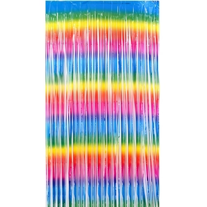 Regenbogen-Glitzervorhang mit schillerndem Metalleffekt für Partys und Dekorationen
