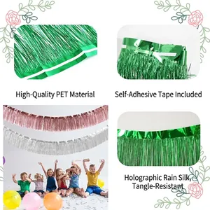 Foil fringe curtain for birthday parties made of premium PET with laser gloss finish