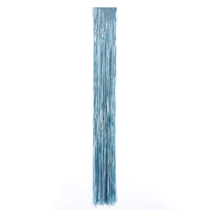 Shiny blue laser foil fringe curtain backdrop for birthday party decorations and events