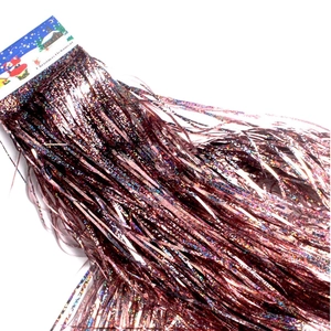 Laser rose gold fringe curtain for birthday party decoration with Christmas packaging