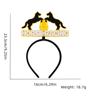 Dettaglio cerchietto Kentucky Derby con dimensioni per decorazione festa di corse