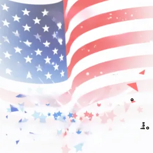 Detail der leichten PET-Tischdecke mit US-Flaggenmotiv für die Unabhängigkeitstag-Party