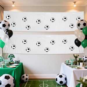 Voetbal Thema Party Franje Gordijn Banner PET Zelfklevend Decoratie Voor Sport Viering Verjaardag