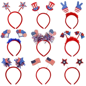 9-piece USA flag headband set for World Cup fans and Independence Day party celebrations