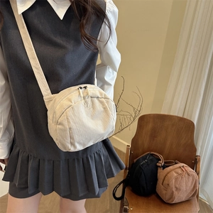 Sac bandoulière en velours côtelé pour femme beige et marron, sac décontracté chic 2025