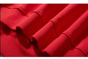 Detailed macro view of high-density red ribbed knit fabric and cotton texture