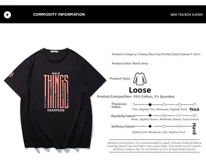 Détail du t-shirt noir en coton avec imprimé Male Things et spécifications du tissu