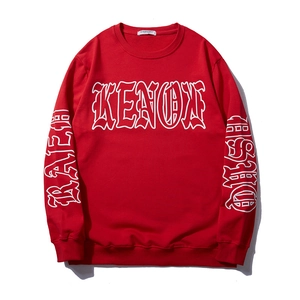 Men Plus Size Gothic Letter Print Round Neck Sweatshirt Loose Streetwear Fashion Cotton Blend Long Sleeve Pullover Top