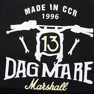 Men's oversized black sweatshirt with vintage motorcycle graphic and letter printing