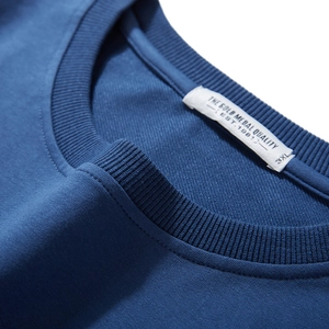 Dark blue crewneck sweatshirt featuring ribbed collar detail and 3XL size label tag