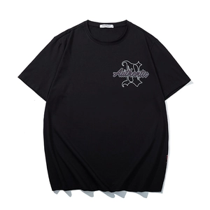 T-shirt noir oversize en coton avec imprimé gothique et inscription Authentic en lettres