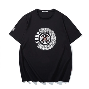 T-Shirt Streetwear Grande Taille pour Hommes Mélange de Coton Imprimé Graphique Col Rond Coupe Décontractée Haut Casual
