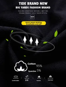 Detail of 95% cotton and 5% spandex knit fabric showing breathable texture for men's shorts