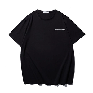 T-Shirt Homme Grande Taille Oversize en Mélange de Coton Imprimé Lettres Manches Courtes Décontracté Été Tendance