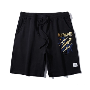 Pantaloncini e T-shirt da Uomo Taglie Forti in Cotone con Strass Streetwear Larghi Casual Sportivi Set di Pantaloncini con Grafica
