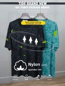 Détail du tissu jacquard géométrique sur les t-shirts de sport respirants en nylon