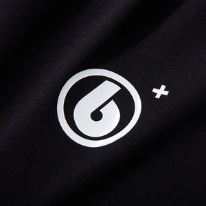 T-shirt noir surdimensionné en coton avec impression graphique éclair blanche