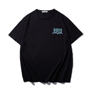 T-Shirt Homme Grande Taille en Coton Imprimé Été Décontracté Manches Courtes Impression de Lettres Top Streetwear Col Rond
