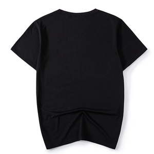 Klassisches schwarzes Herren-T-Shirt mit Rundhalsausschnitt aus weichem Baumwollstrick