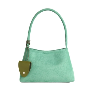 Sac à bandoulière trapèze vert menthe minimaliste avec détails de nœuds chic