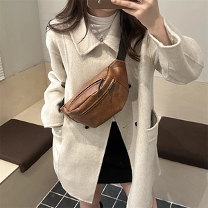 Sac à bandoulière rétro en similicuir marron pour femme avec sangle réglable mode 2025