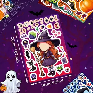 Halloween DIY pumpkin ghost puzzle stickers for party decoration size 20x14cm set