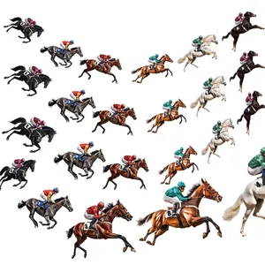 Pferderennen Thema Party Banner Dekorative Jockey Und Pferderennen Girlande Wimpelkette Für Derby Tag Feier Cowboy Party Zubehör Haus Wand Dekoration