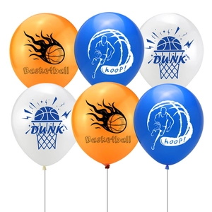 Basketball Theme Party Decoration Latex Balloons 12 Inch Orange Blue White Sport Birthday Celebration Balloons Supplies