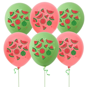 Palloncini in lattice anguria da 12 pollici rosso e verde per festa a tema estivo