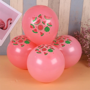 Palloncini in lattice rosa da 12 pollici con stampe anguria per decorazioni di feste
