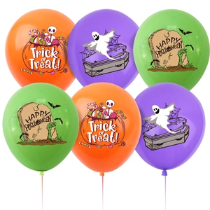 Halloween Party Latex Balloons Pumpkin Skull Ghost Printed Balloons For Haunted House Bar Club Festive Decoration Party Supplies