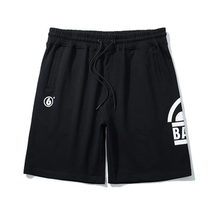 Men's Plus Size Cotton Blend Printed Shorts Loose Straight Leg Sweatshorts Casual Sporty Drawstring Shorts For Summer