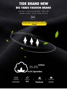 Detail of premium black knit fabric made of 95.4% cotton and 4.6% spandex for breathability