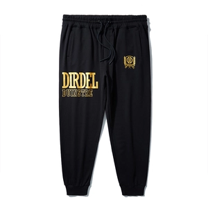Men Plus Size Sweatpants Gold Foil Letter Printing Joggers Loose Fit Cotton Blend Athletic Sports Pants Streetwear Jogging Bottoms